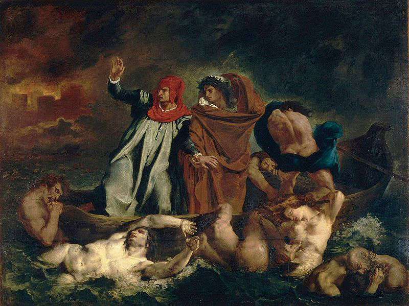 Eugene Delacroix Dante and Vergil in hell
